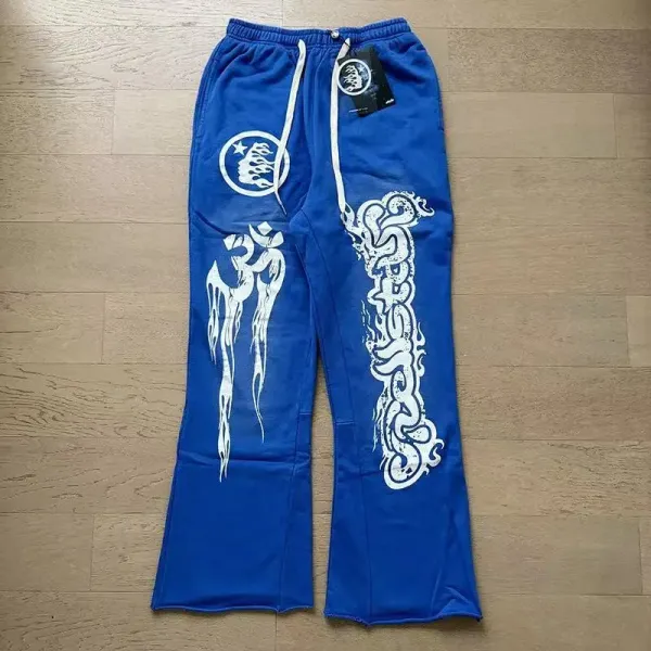 Records Star Flame Print Tie-Dye Sweatpants - 46
