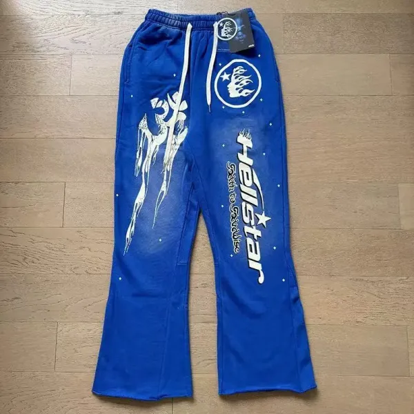 Records Star Flame Print Tie-Dye Sweatpants - 13