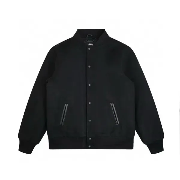 Stüssy Patchwork Varsity Jacket Black Outerwear - 23
