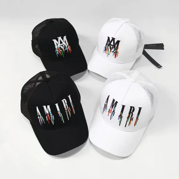 Maison Margiela MM Logo Embroidered Black Mesh Back Baseball Cap - 8