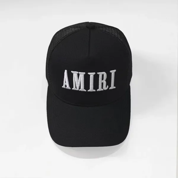Maison Margiela MM Logo Embroidered Black Mesh Back Baseball Cap - 16