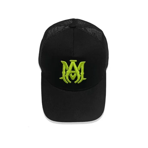 Maison Margiela x MM6 Logo Embroidered Black Mesh Back Baseball Cap - 1