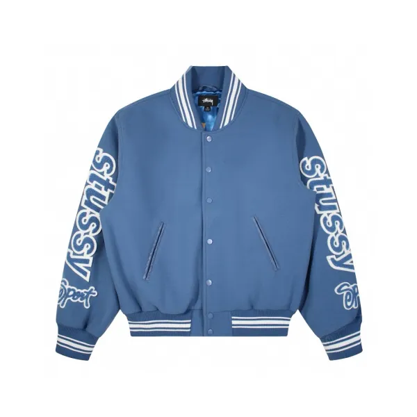 Stüssy Patchwork Varsity Jacket Black Outerwear - 17