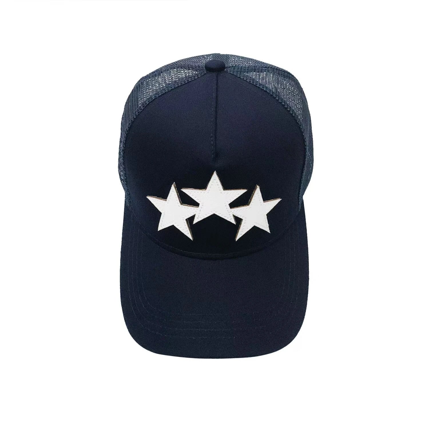 Maison Margiela MM Logo Embroidered Black Mesh Back Baseball Cap - 42