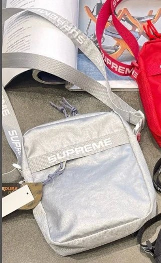 Supreme Shoulder Bag Silver Metallic Crossbody Bag
