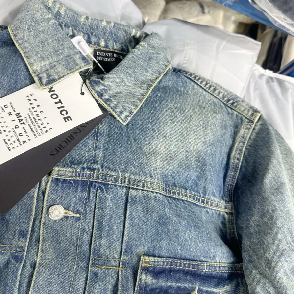 Enfants Riches Déprimés 2504 Water-Washed Denim Jacket - 6