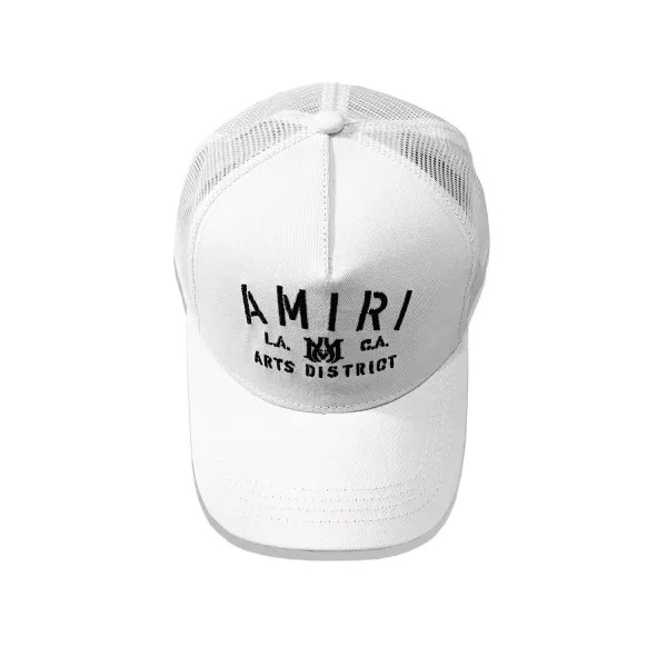 Maison Margiela MM Logo Embroidered Black Mesh Back Baseball Cap - 45