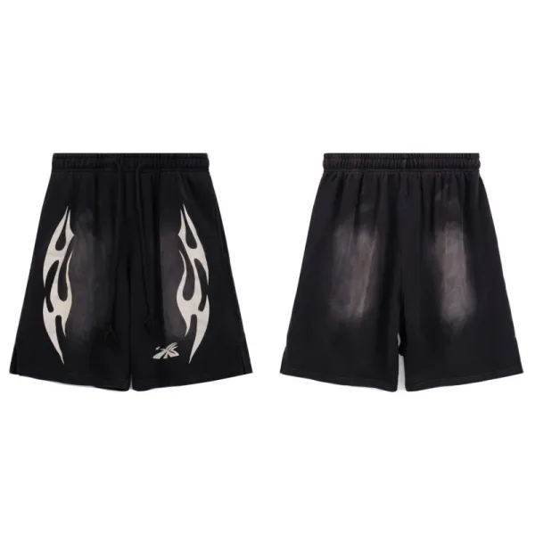 Xiaomi Flame Print Black Shorts - 1