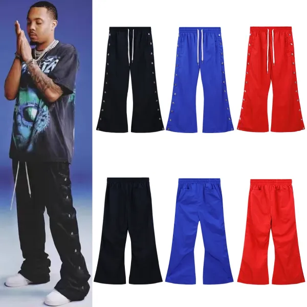 Valentino Garavani Rockstud Flared Pants Black/Blue/Red - 1