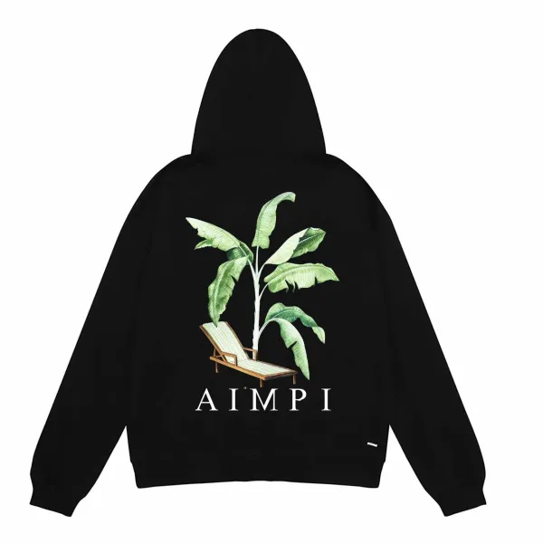 AIMPI Banana Plant Lounge Chair Hoodie Black - 1