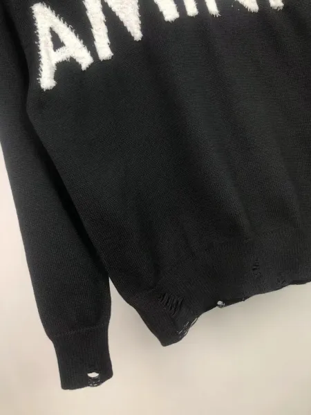 Amiri Lace-Embellished Arch Logo Cream Sweater - 32