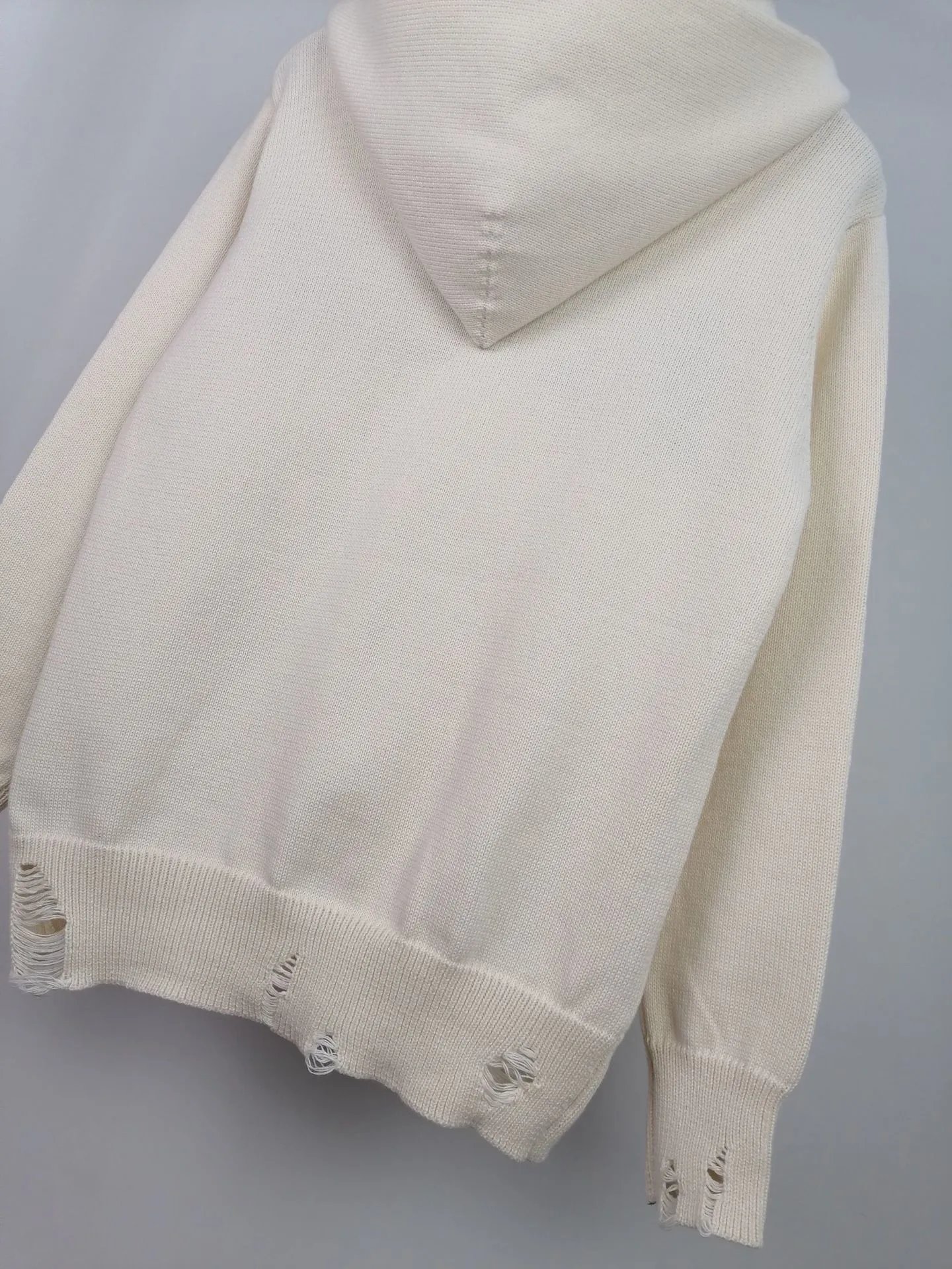 Amiri Lace-Embellished Arch Logo Cream Sweater - 40