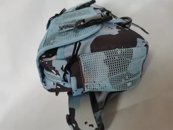 SiS Camo Mesh Belt Bag in Light Blue Multicolor - 12