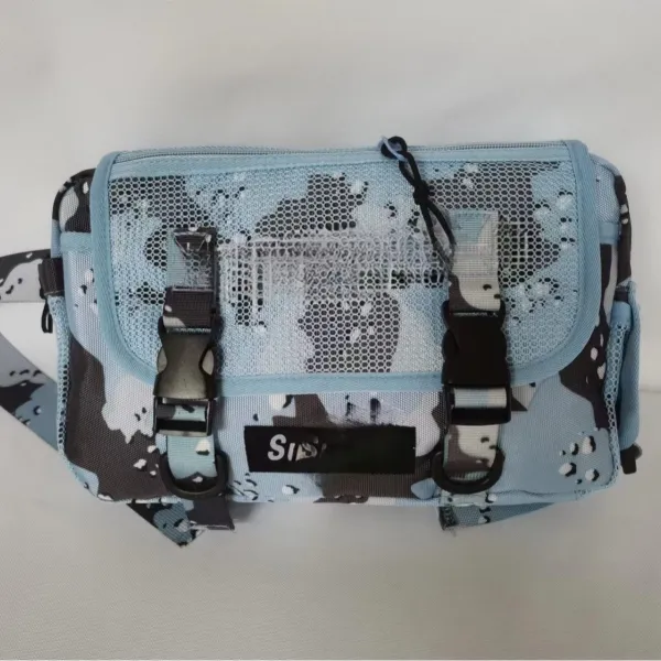 SiS Camo Mesh Belt Bag in Light Blue Multicolor - 1