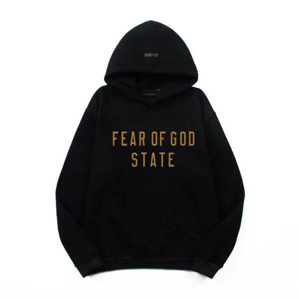 Fear of God Essentials 'State' Black Hoodie - 1