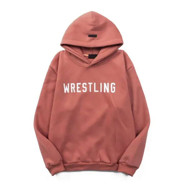 Off-White Wrestling Hoodie Dusty Rose Hoodie - 1