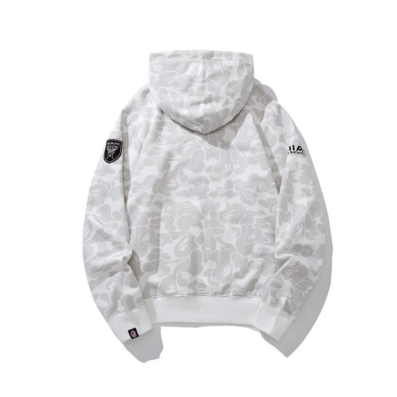 A Bathing Ape ABC Camo Hoodie White - 11