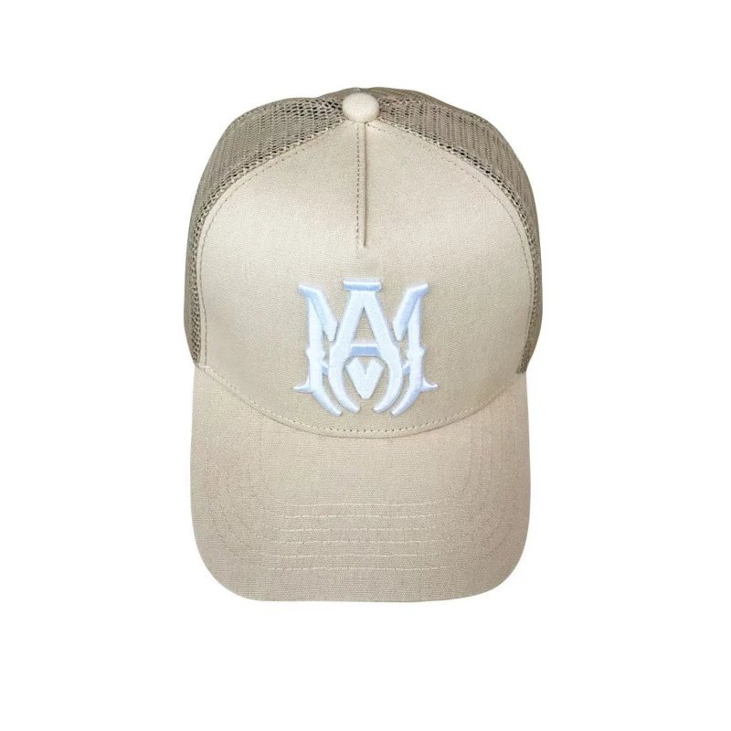 Maison Margiela MM Logo Beige Mesh Back Baseball Cap - 1