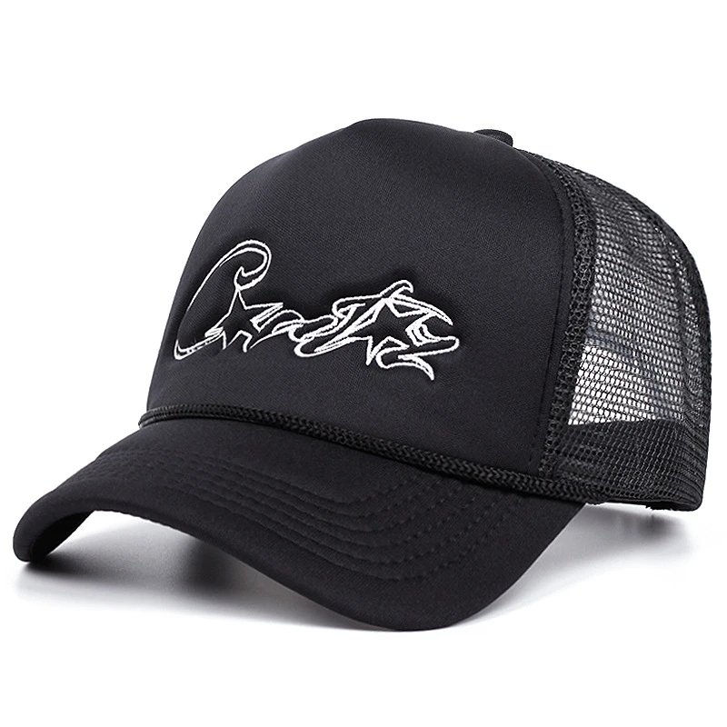 Design Trucker Cap Gray Embroidered Logo Baseball Cap - 7