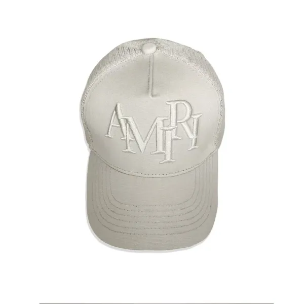 Maison Margiela MM Logo Embroidered Black Mesh Back Baseball Cap - 48