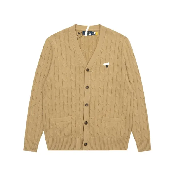 Polo Ralph Lauren Cable Knit Cardigan Beige Sweater - 1