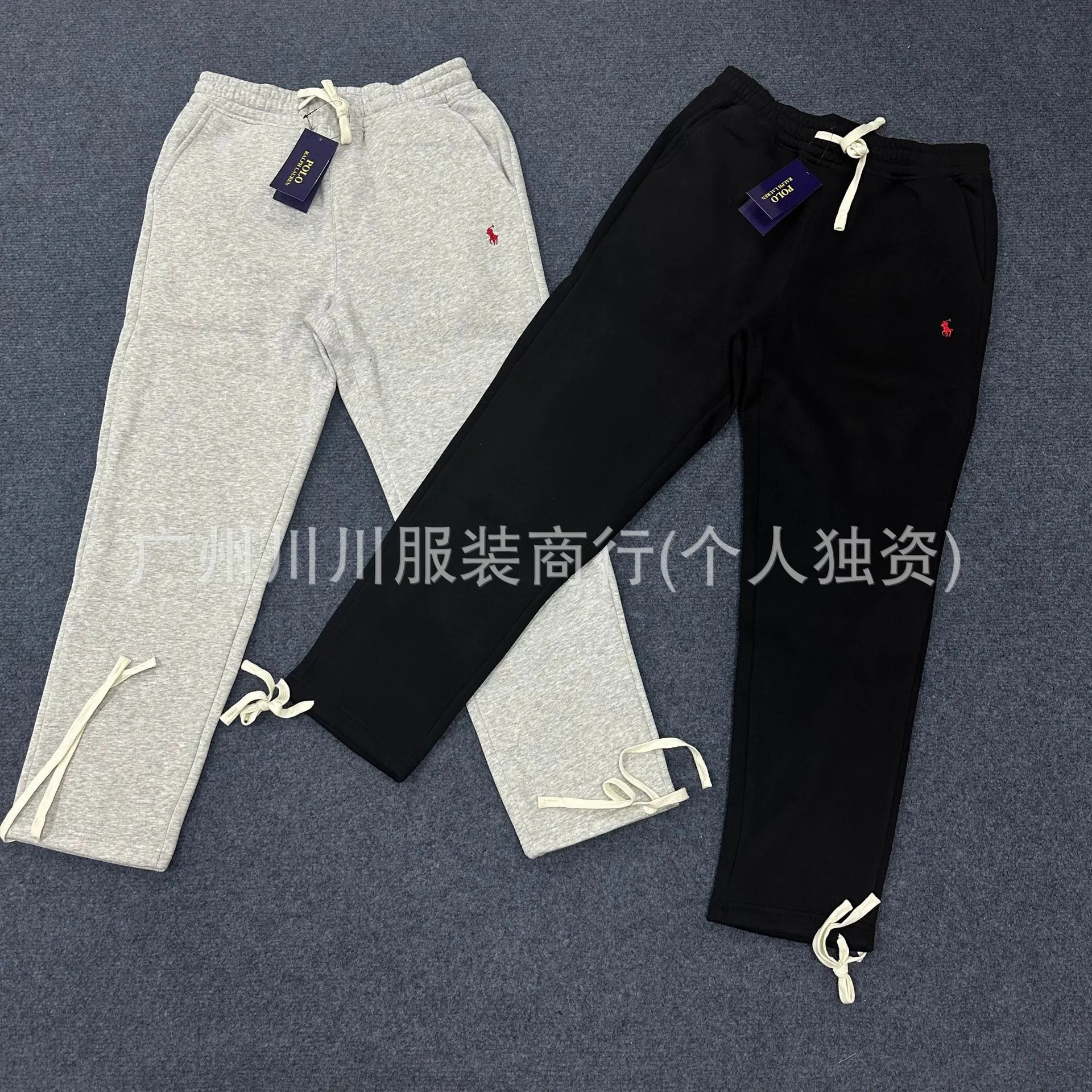Ralph Lauren Classic Fit Drawstring Cuff Sweatpants Gray - 7