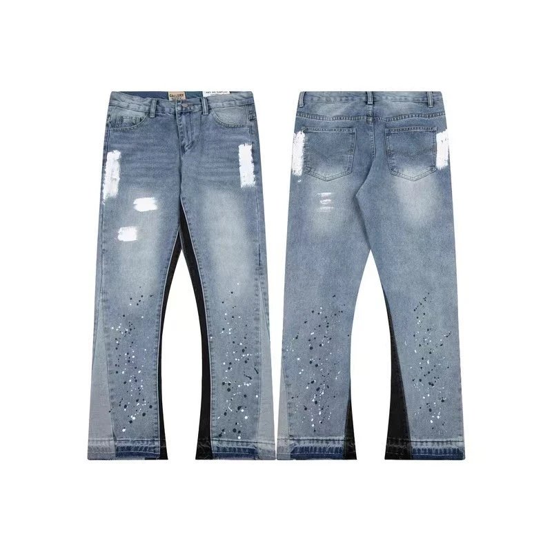 Gallery Dept. Distressed Paint-Splatter Flared Jeans - 4