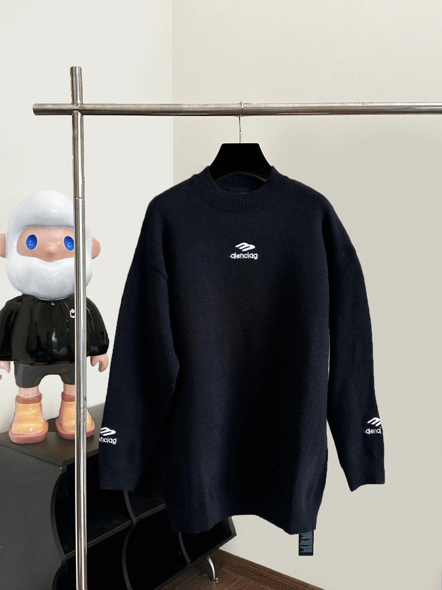 BLCG Letter Embroidery Long-Sleeved Knit Sweater photo 2