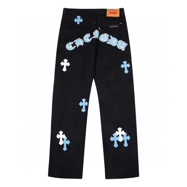 Chrome Hearts x Levi's Cross Motif Black Denim Jeans - 1