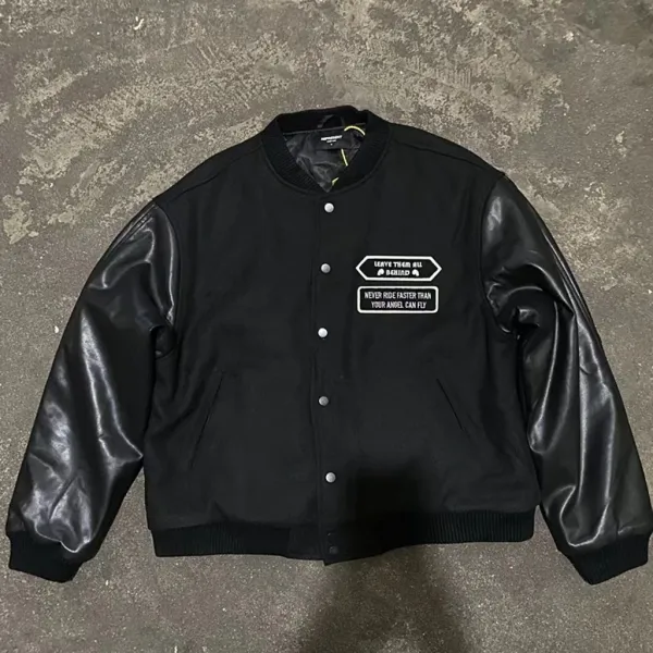Represent England Skull & Dog Motif Bomber Jacket Black - 9