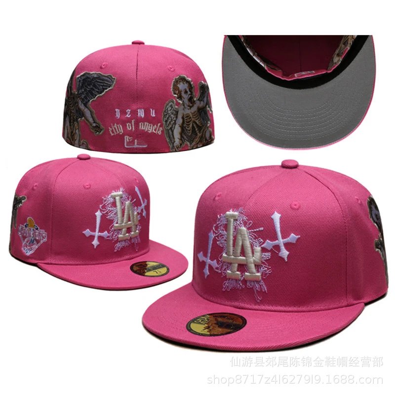 New Era Hats 59FIFTY fitted flat-brim baseball cap with embroidered MLB team logos image 2