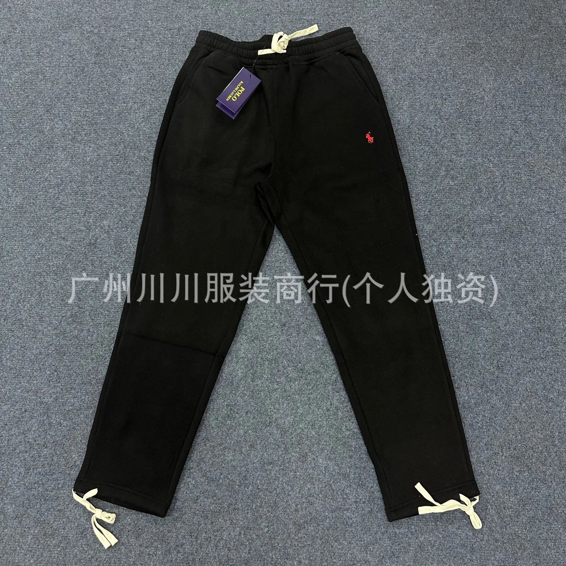 Ralph Lauren Classic Fit Drawstring Cuff Sweatpants Gray - 6