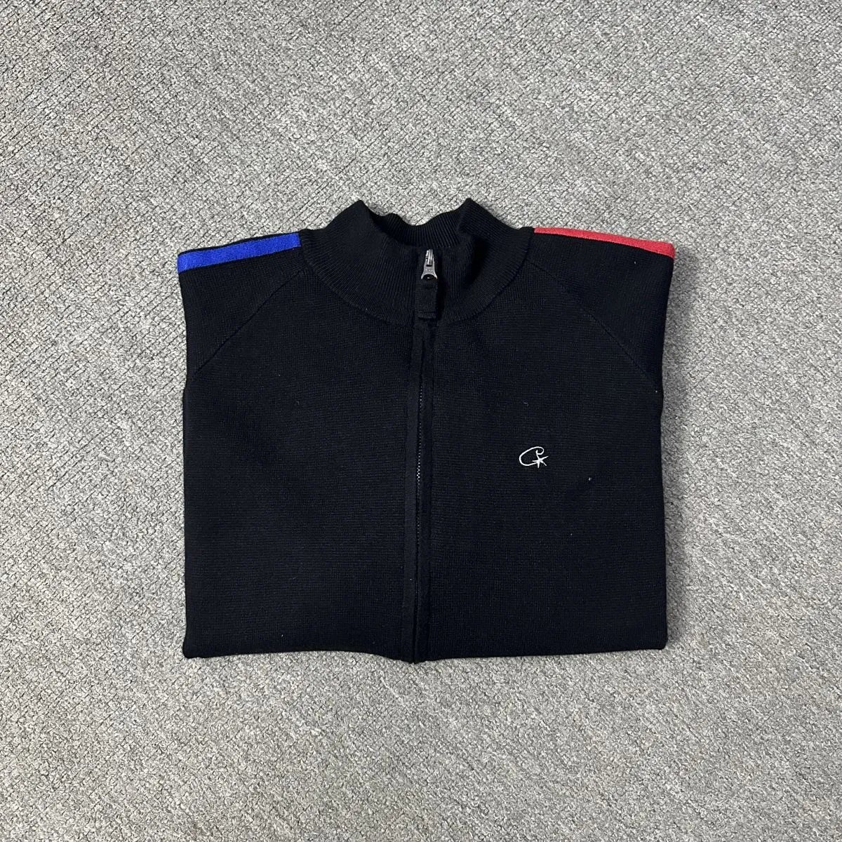 Comme des Garçons Play x针织印花拉链开衫 White Knit Zip-Up Cardigan - 29