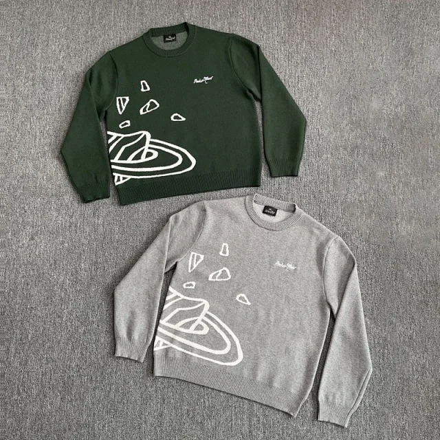 Broken Planet Knitwear Jacquard graphic crewneck sweater product detail image 10