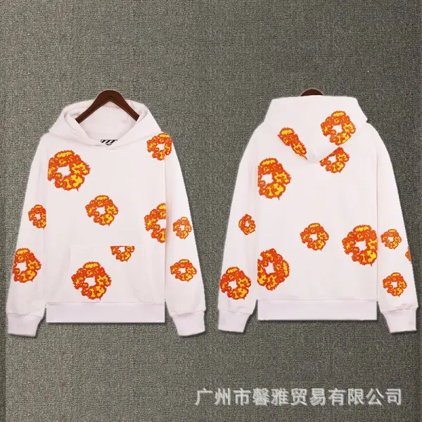 Design Floral Print Purple Hoodie - 24
