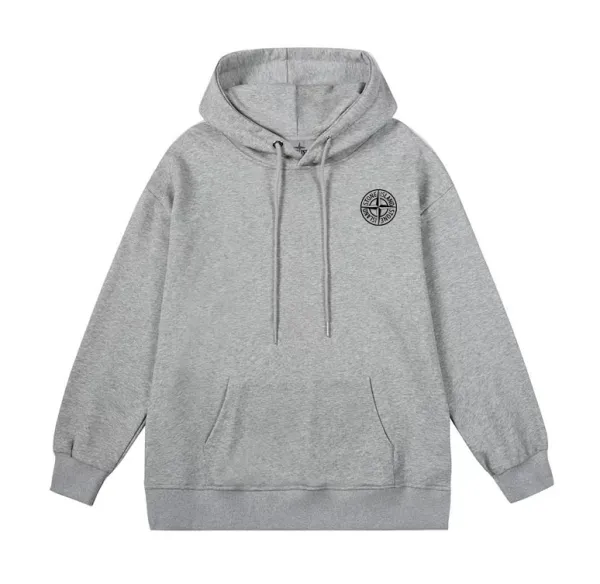 Design Fingerprint Graphic Hoodie Gray - 12