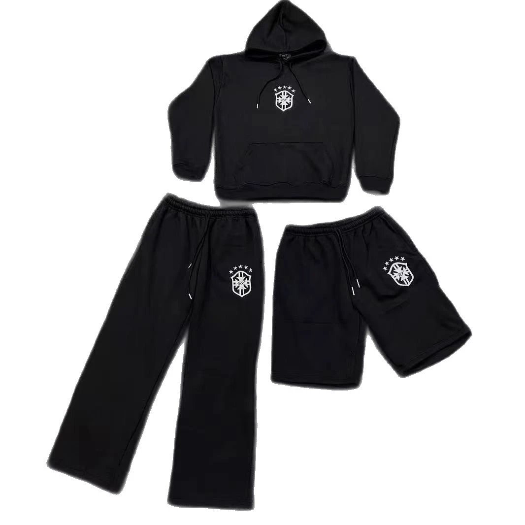 Long-Sleeve Casual Hooded Sweatshirt (Customizable)