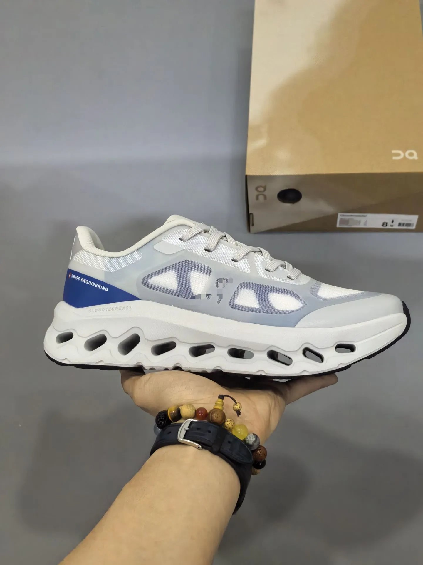 Unbranded Sneakers Mesh with hollow cushioned sole — Blue-gray 36-45