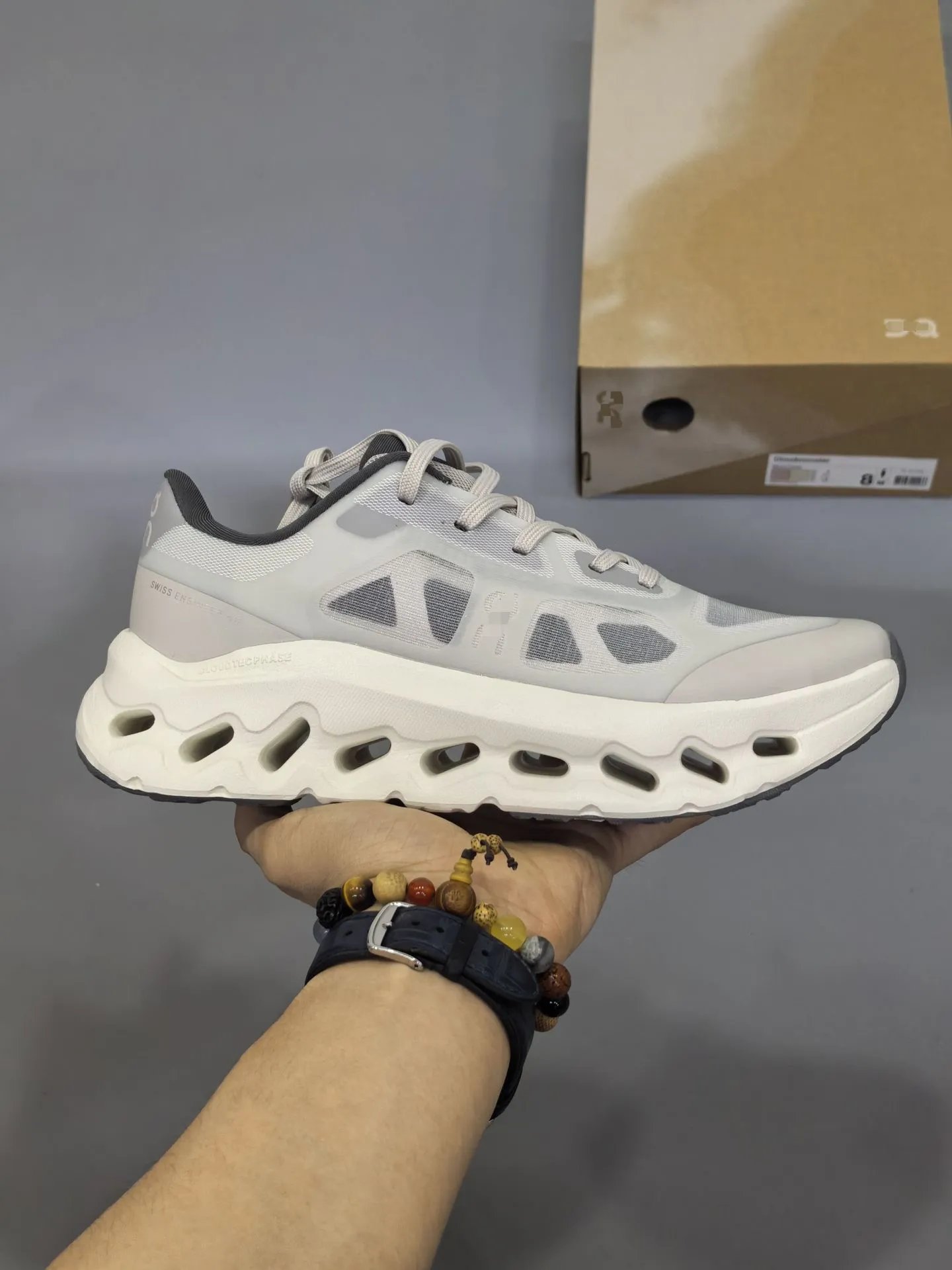 Unbranded Sneakers Mesh with hollow cushioned sole — Cement gray 36-45