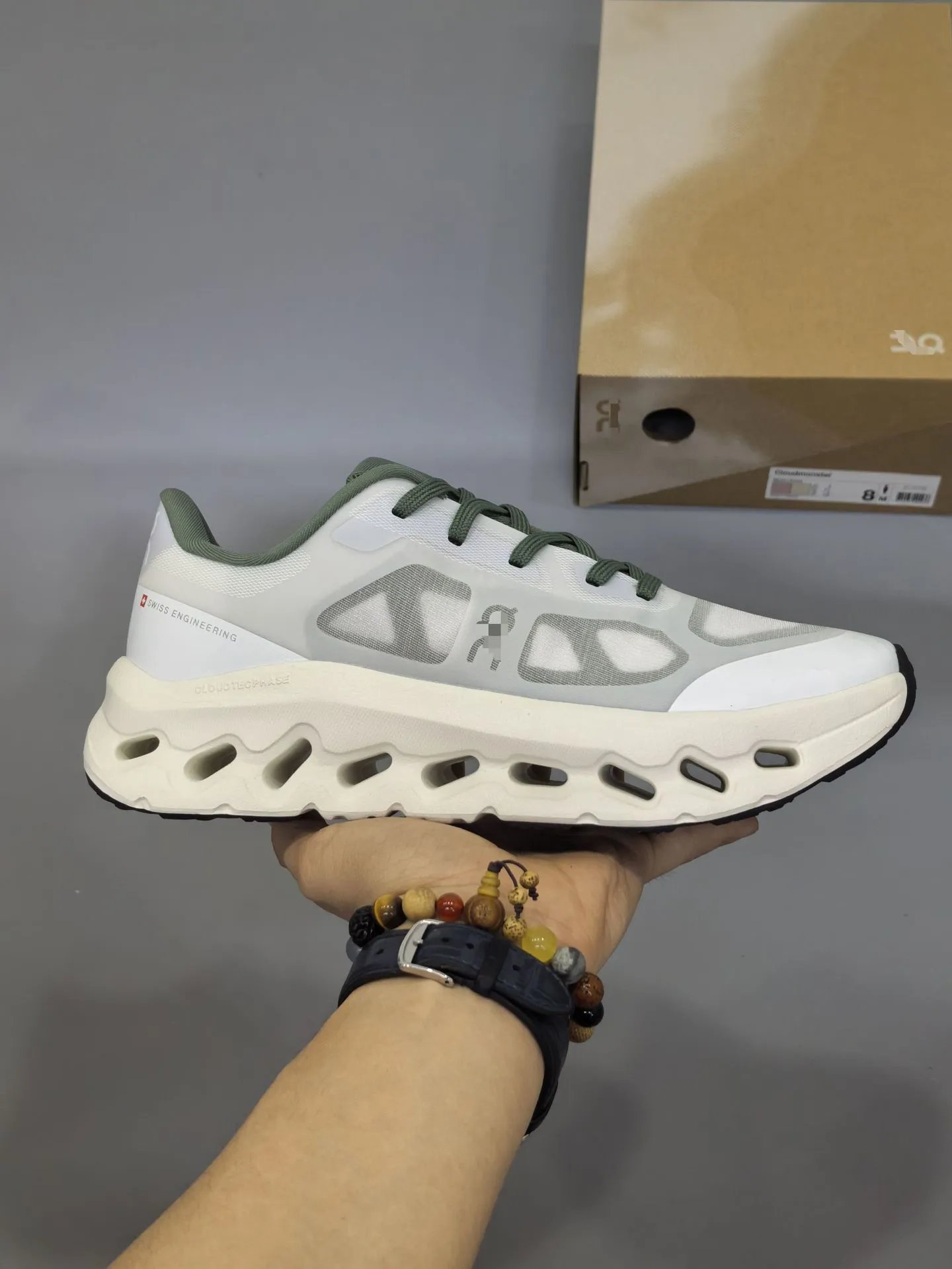 Unbranded Sneakers Mesh with hollow cushioned sole — Gray-green 36-45