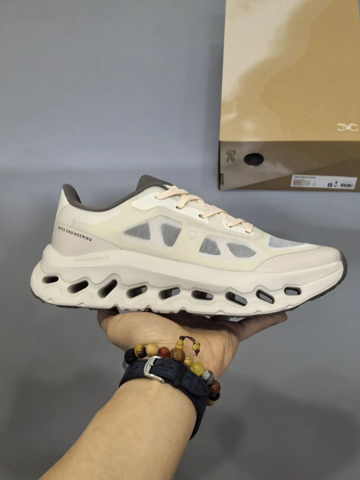 Unbranded Sneakers Mesh with hollow cushioned sole — Gray-brown 36-45
