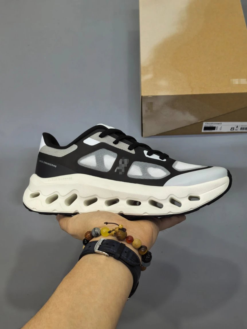 Unbranded Sneakers Mesh with hollow cushioned sole — black and white brown 36-45