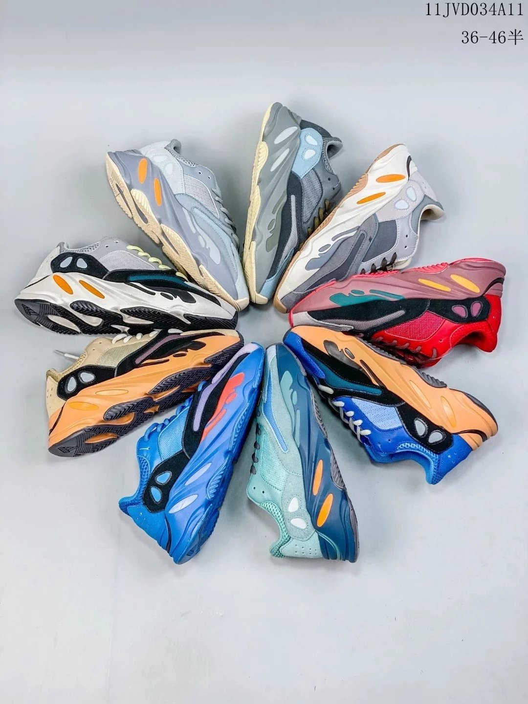 adidas Kanye West x Adidas Yeezy Boost Foam Runner 700 V3 "Azael" Coconut 700 V3 Low-Top Retro Unisex Popcorn Casual Athletic Running Shoes Dad Shoes