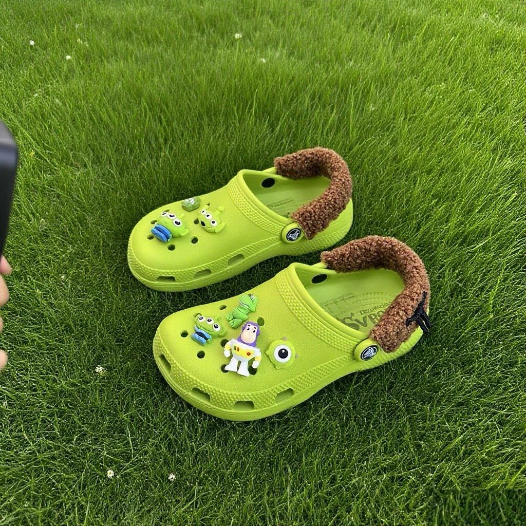 Crocs Classic Lined Clog Toy Story Lime Green Limited Edition Sandals - 1