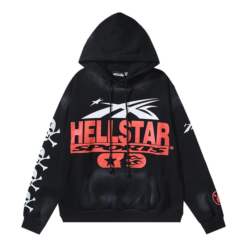 Hellstar Records Flame Logo Zip-Up Hoodie White - 45