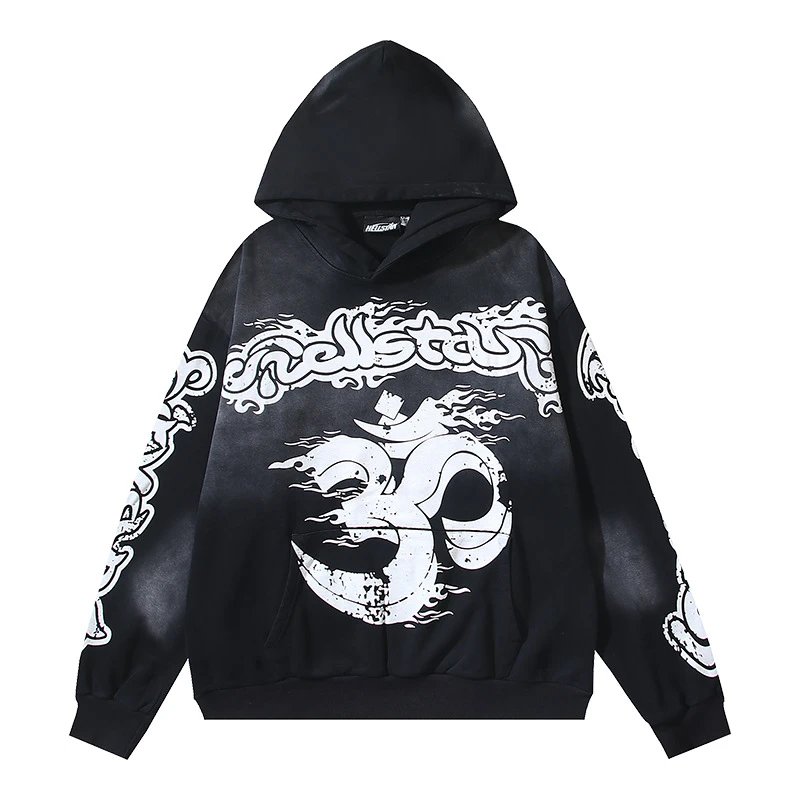 Hellstar Records Flame Logo Zip-Up Hoodie White - 20