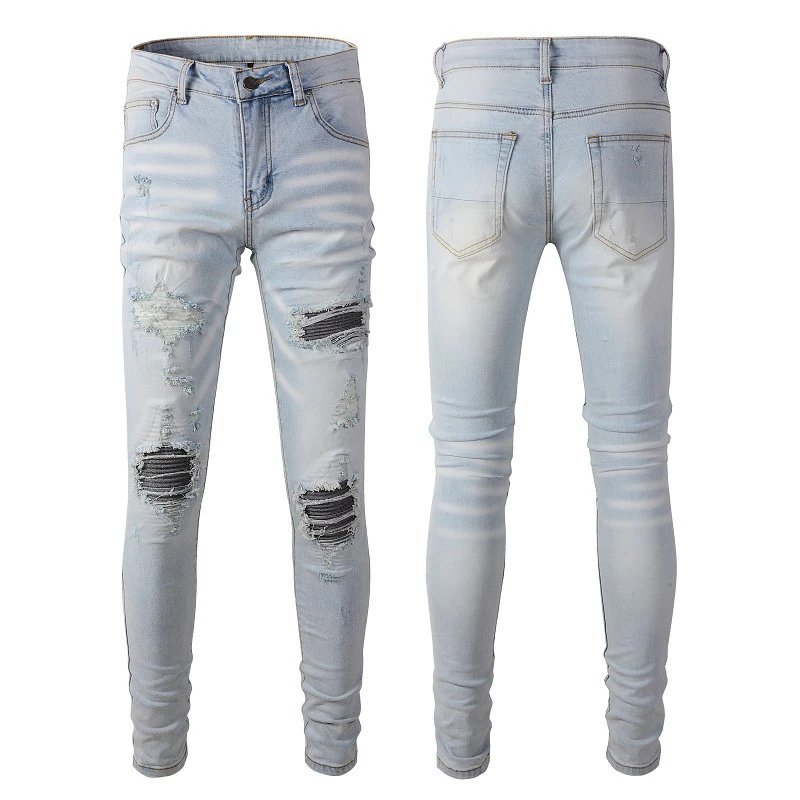 Gallery Dept. Leopard Patch Distressed Black Jeans - 11