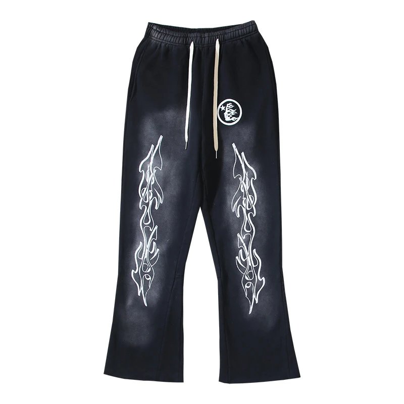 Hellstar Records Flame Logo Zip-Up Hoodie White - 35