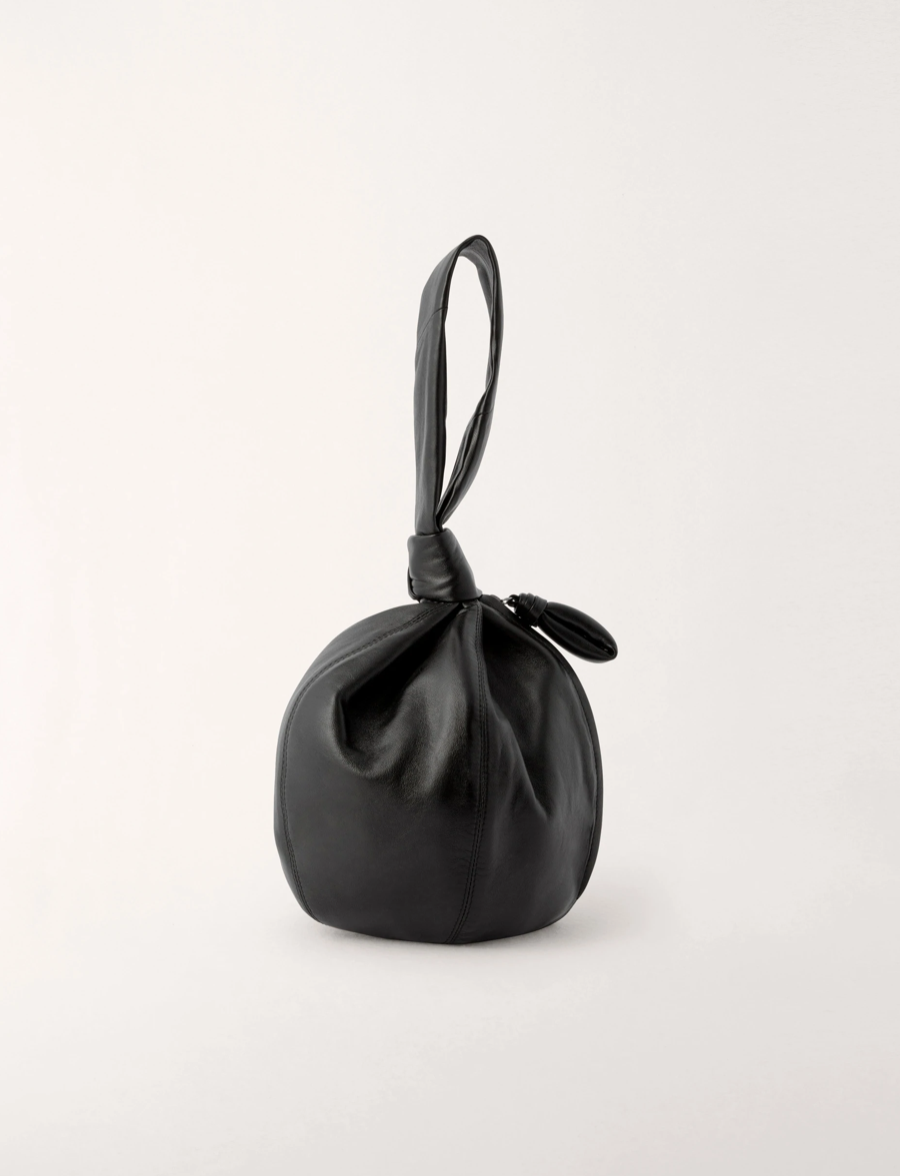 MODAMODA Boutique | Lemaire Classic Purse in Black Sheepskin Spherical Handbag