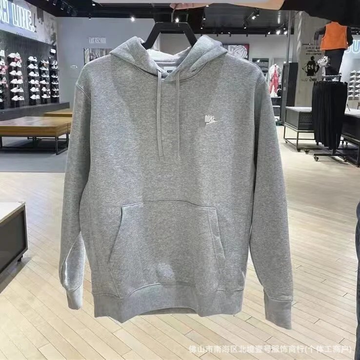 Autumn and winter trendy embroidered small hook hooded pullover for men and women, loose and thick sports and casual outerwear
